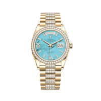 Thumbnail for Luxury Watch Rolex Day-Date 36 Yellow Gold Diamond Bezel Turquoise Diamond Dial 128348RBR Wrist Aficionado