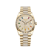 Thumbnail for Rolex Day-Date 36 Yellow Gold Diamond-Paved Rainbow Dial 128238 wrist aficionado