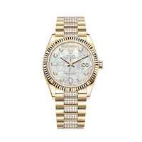 Thumbnail for Luxury Watch Rolex Day-Date 36 Yellow Gold MOP Diamond Dial 128238 Wrist Aficionado