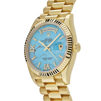 Thumbnail for Luxury Watch Rolex Day-Date 36 Yellow Gold Turquoise Diamond Dial 128238 Wrist Aficionado