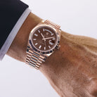 Rolex Day-Date 40 228235 Rose Gold Chocolate Diamond Baguette Dial (2026)