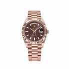Rolex Day-Date 40 228235 Rose Gold Chocolate Diamond Baguette Dial (2026)