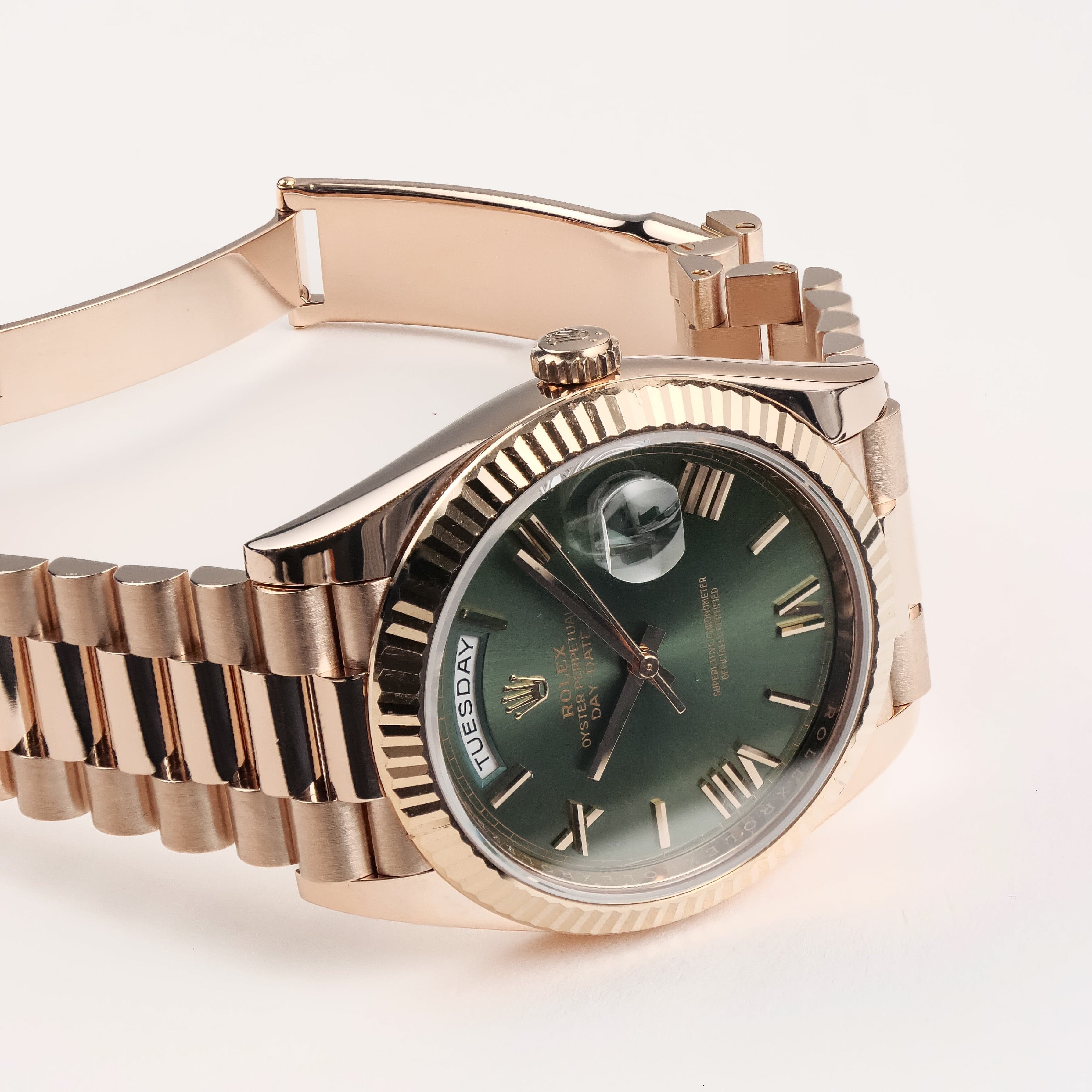 Rolex Day-Date 40 228235 Rose Gold Olive Green Dial (2022)