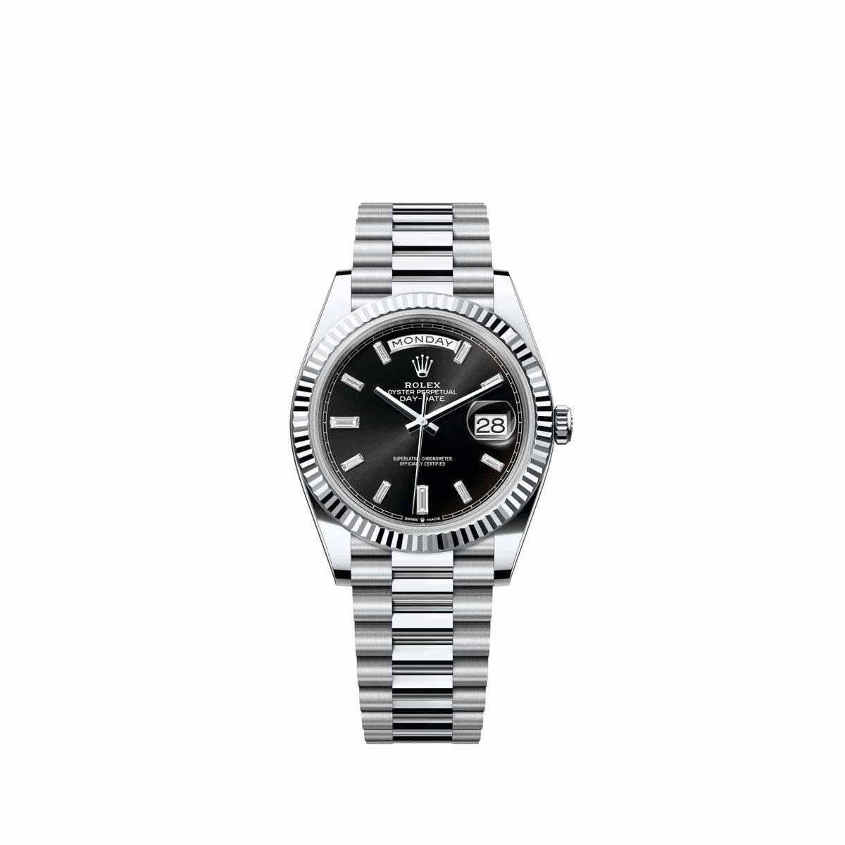 Rolex Day-Date 40 228236 Platinum Black Diamond Dial President (2026)