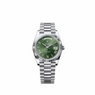 Rolex Day-Date 40 228236 Platinum Olive Green Roman Dial President (2026)