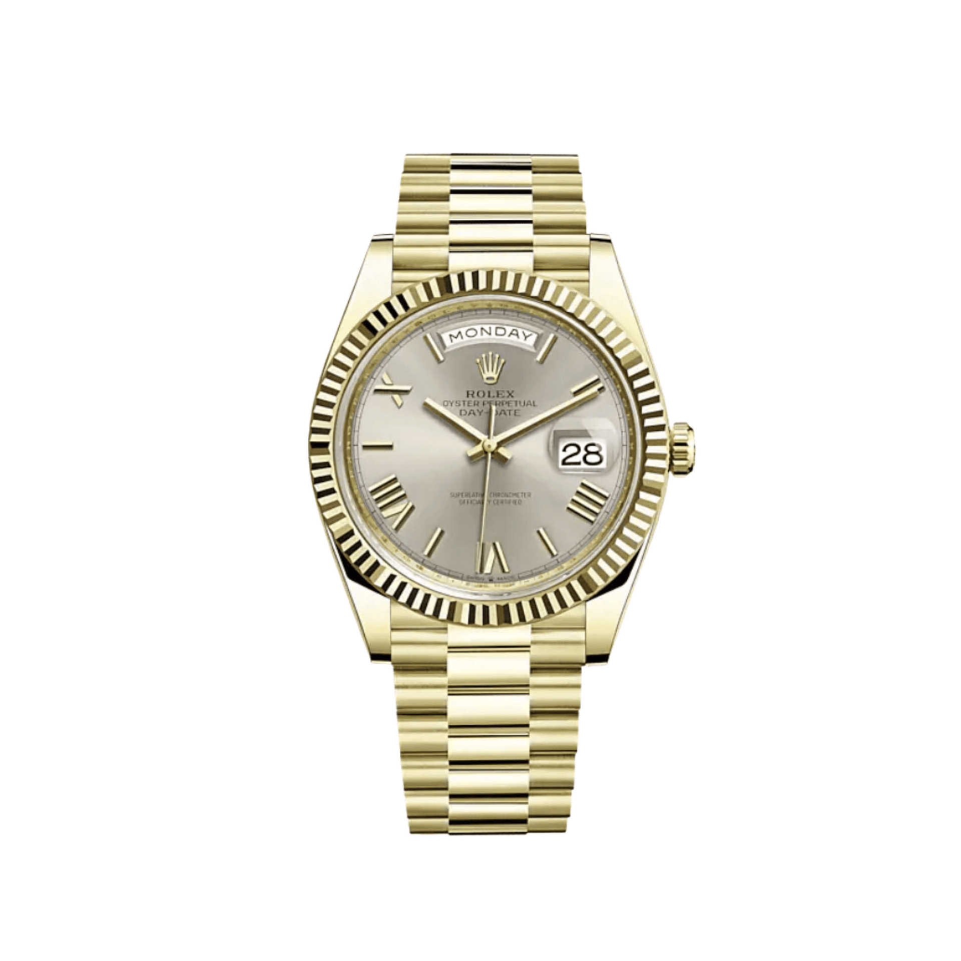 Rolex Day-Date 40 228238 Yellow Gold Silver Dial (2021) – Wrist
