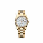 Rolex Day-Date 40 228238 Yellow Gold White Mother of Pearl Diamond Dial President (2026)