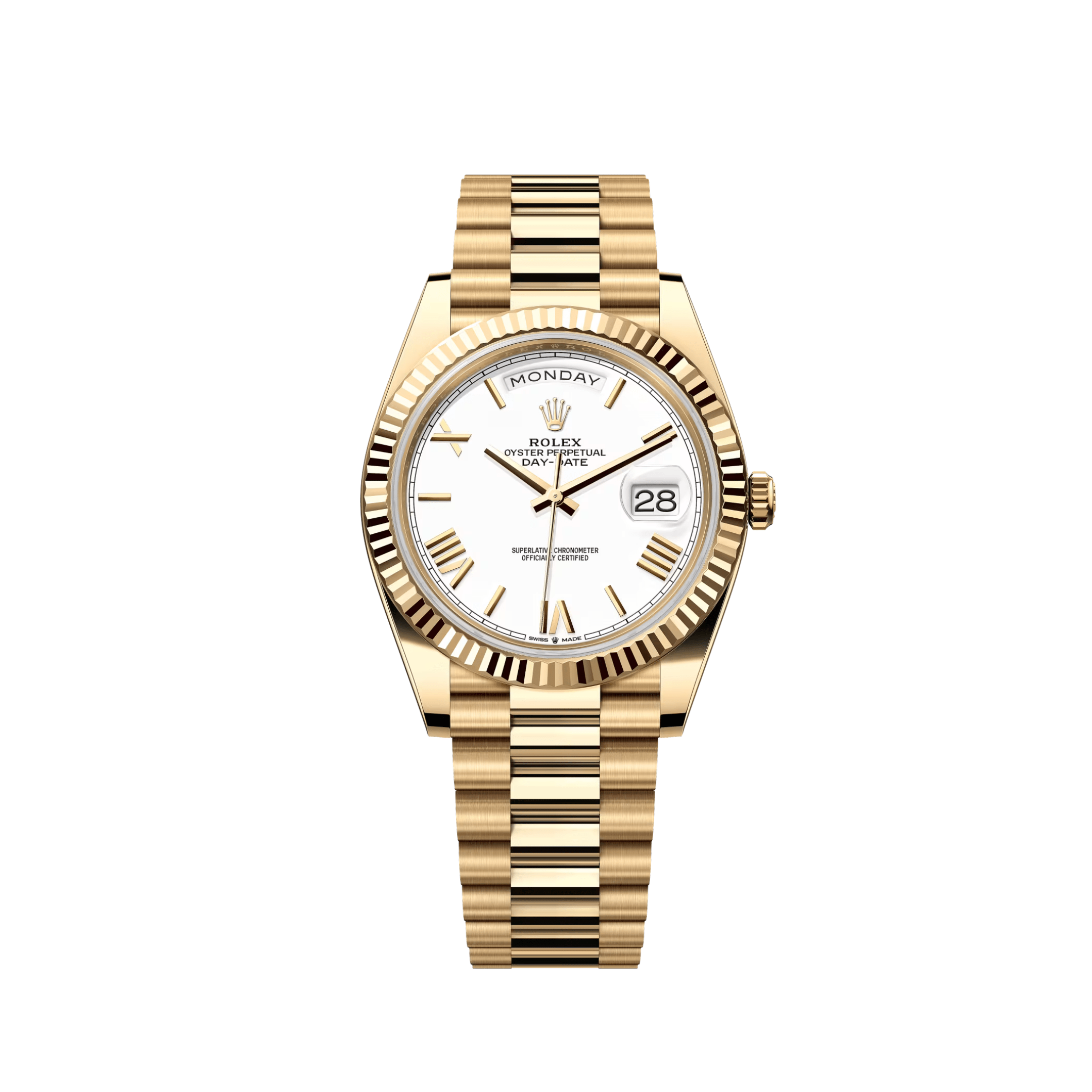 Rolex Day-Date 40 228238 Yellow Gold White Roman Numerals Dial (2019)