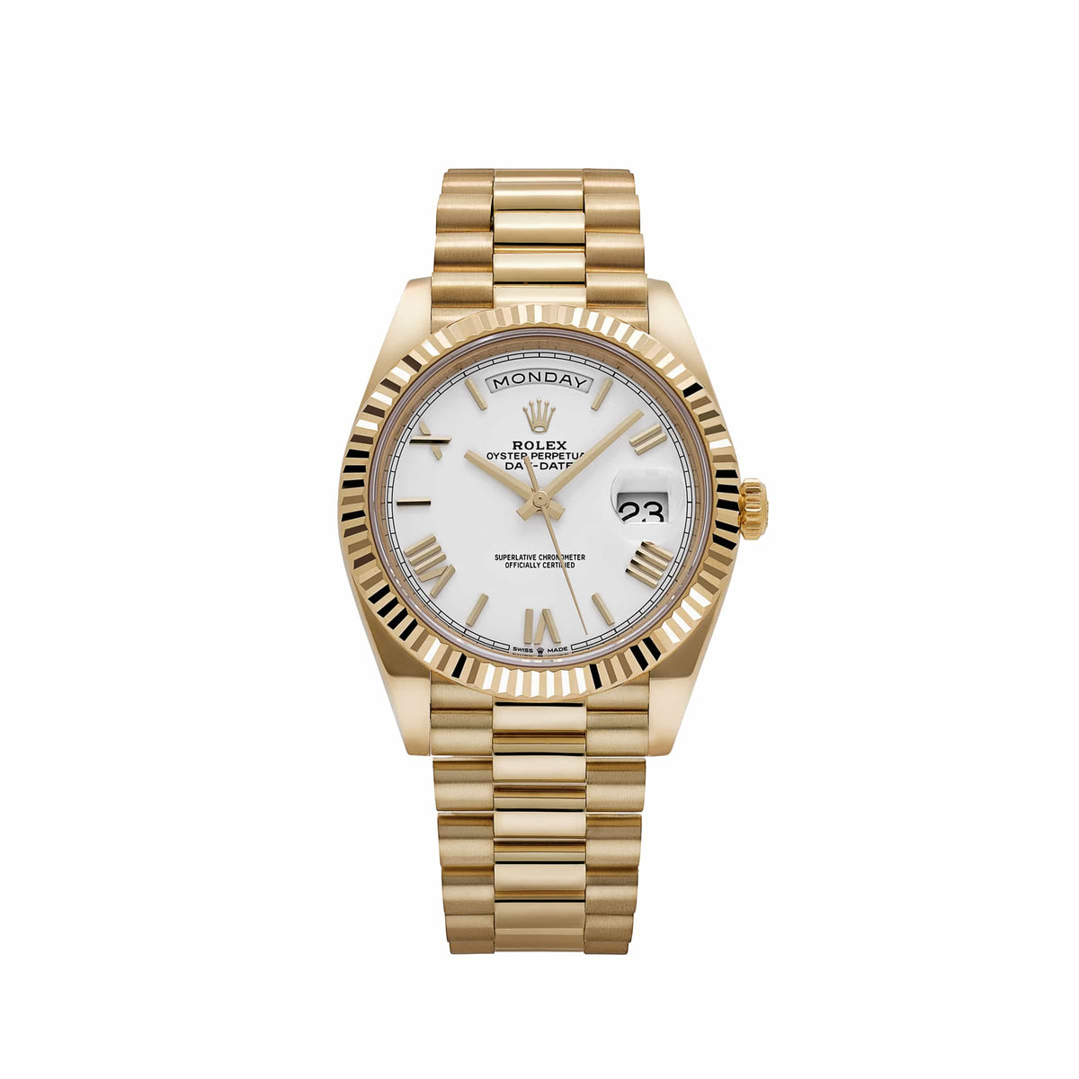 Rolex Day-Date 40 228238 Yellow Gold White Roman Numerals Dial (2021)