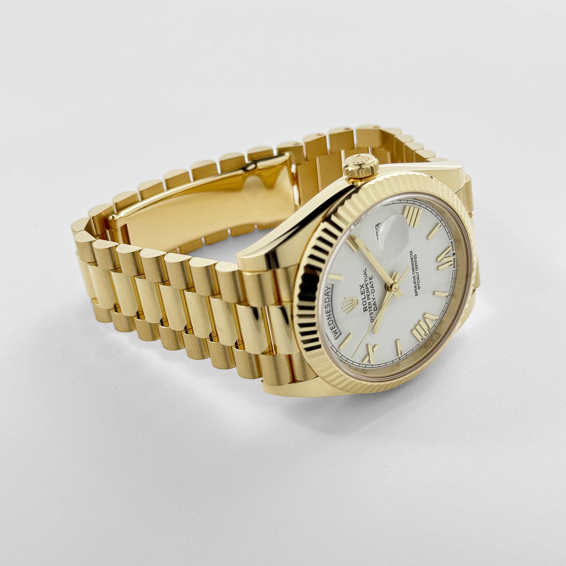 Rolex Day-Date 40 228238 Yellow Gold White Roman Numerals Dial (2023)