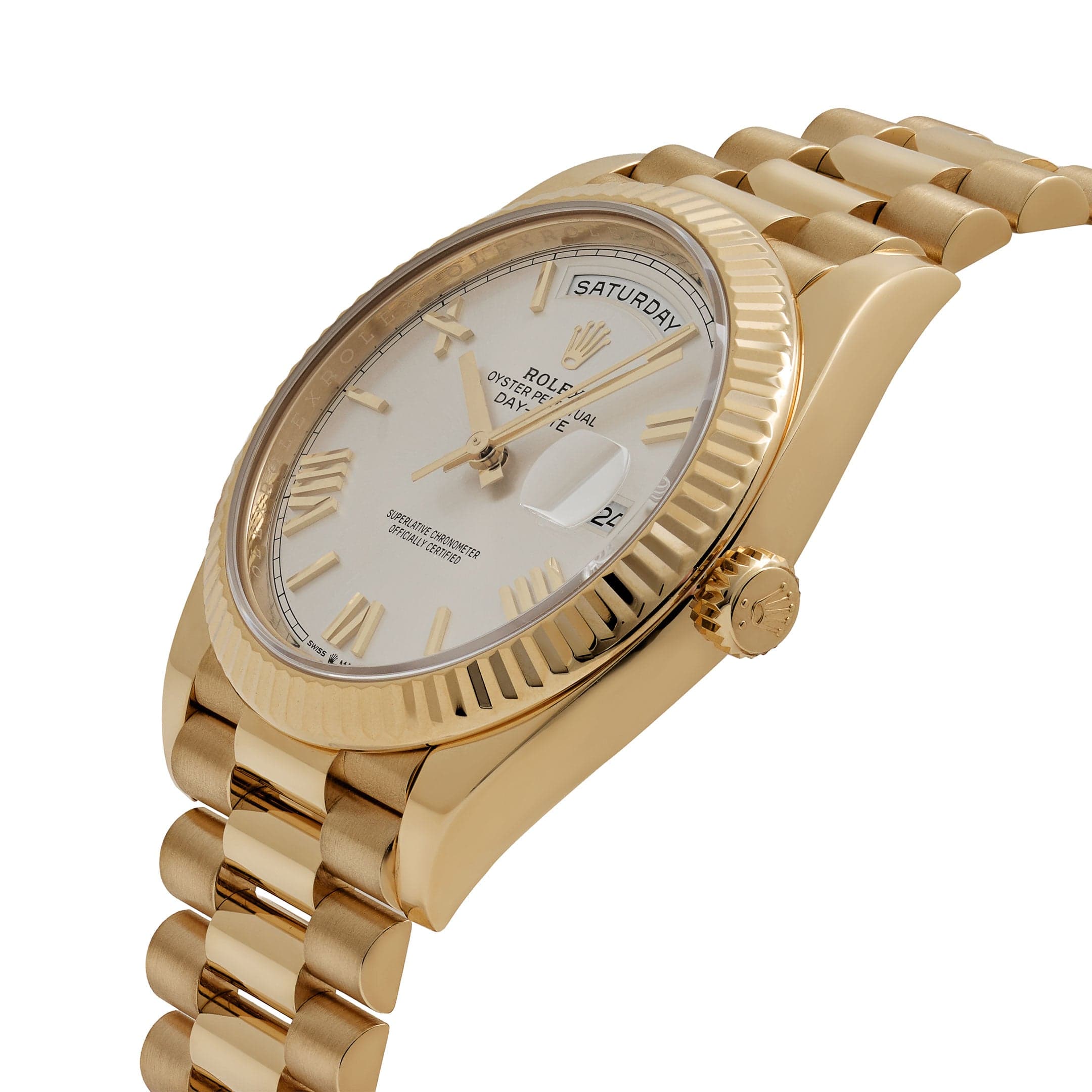 Rolex Day-Date 40 228238 Yellow Gold White Roman Numerals Dial