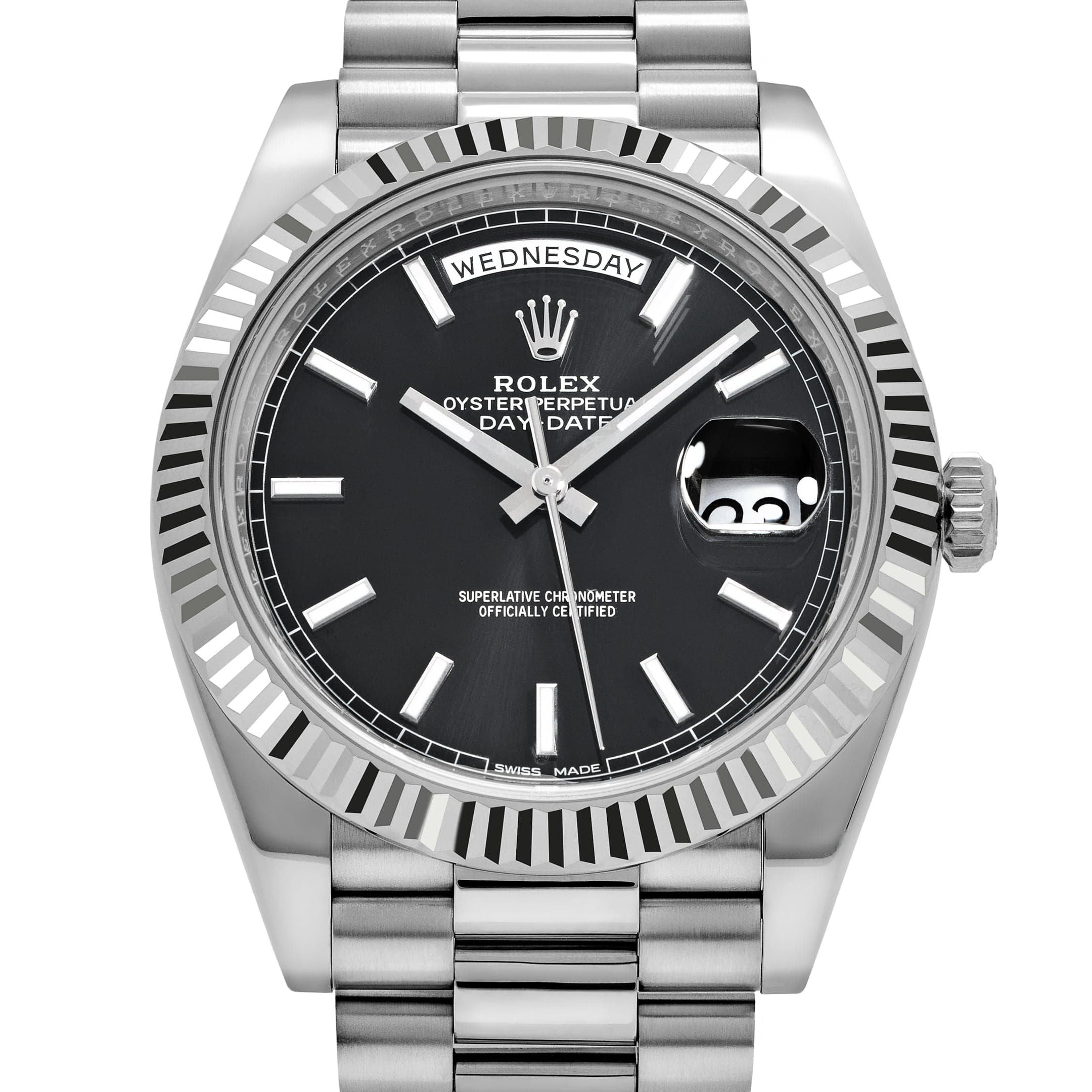 Rolex Day-Date 40 228239 White Gold Black Dial (2016)