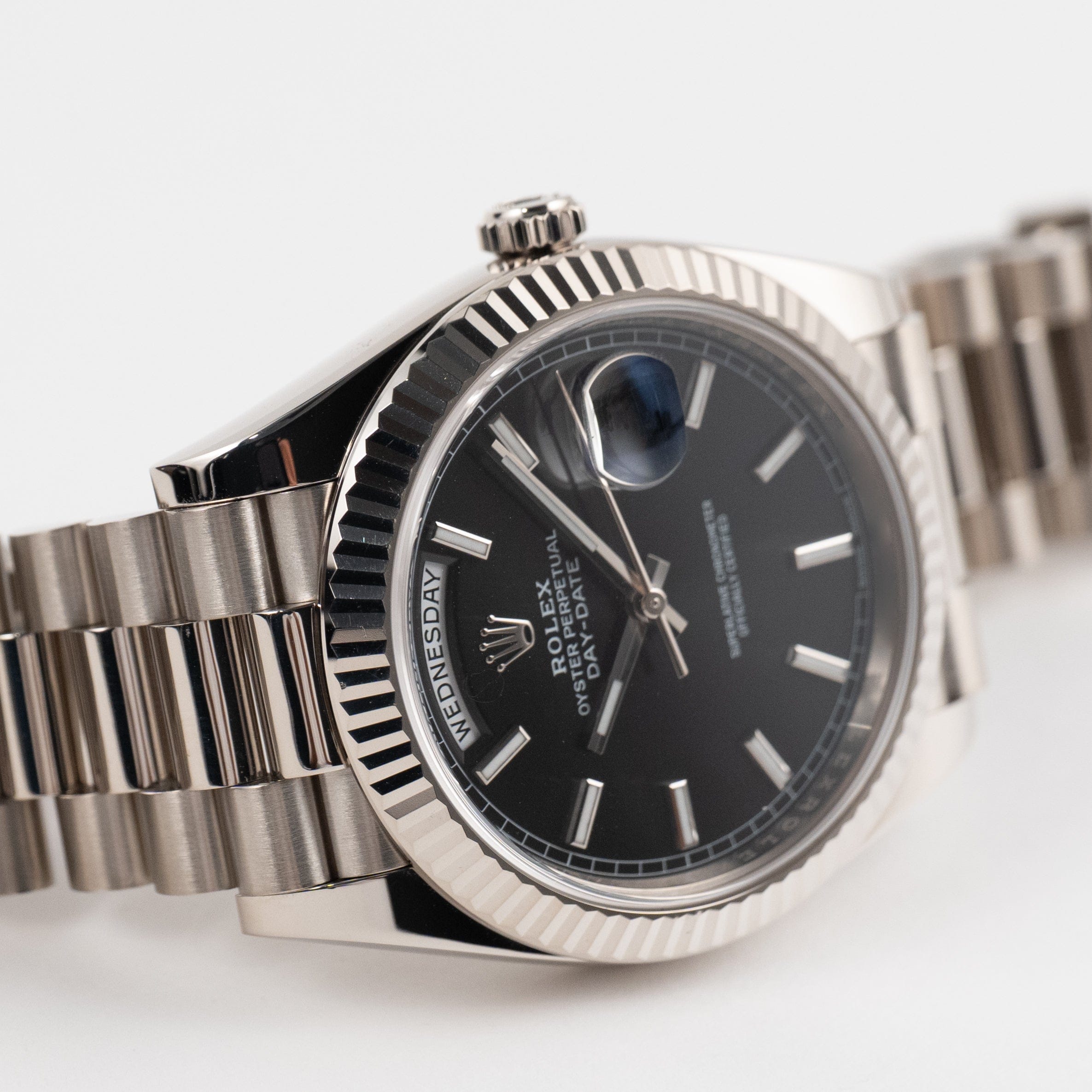 Rolex Day-Date 40 228239 White Gold Black Dial (2016)