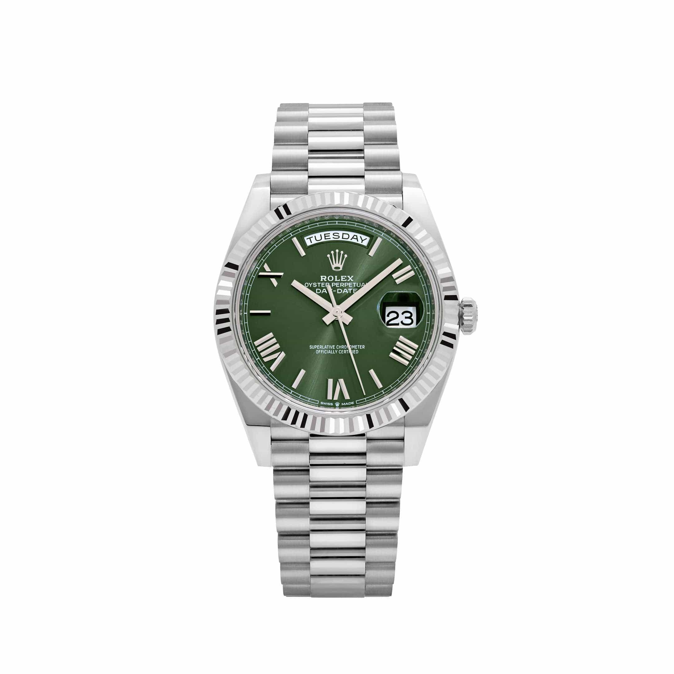 Rolex Day-Date 40 228239 White Gold Olive Dial (2022)