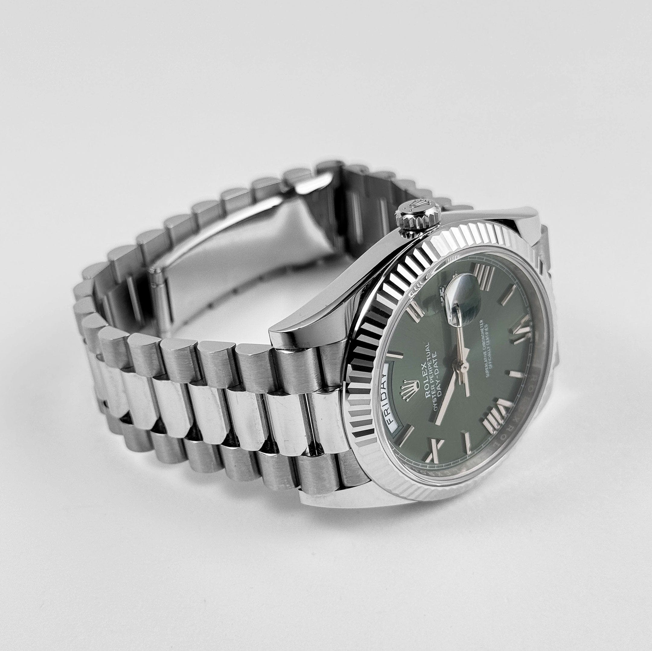 Rolex Day-Date 40 228239 White Gold Olive Dial (2022) – Wrist