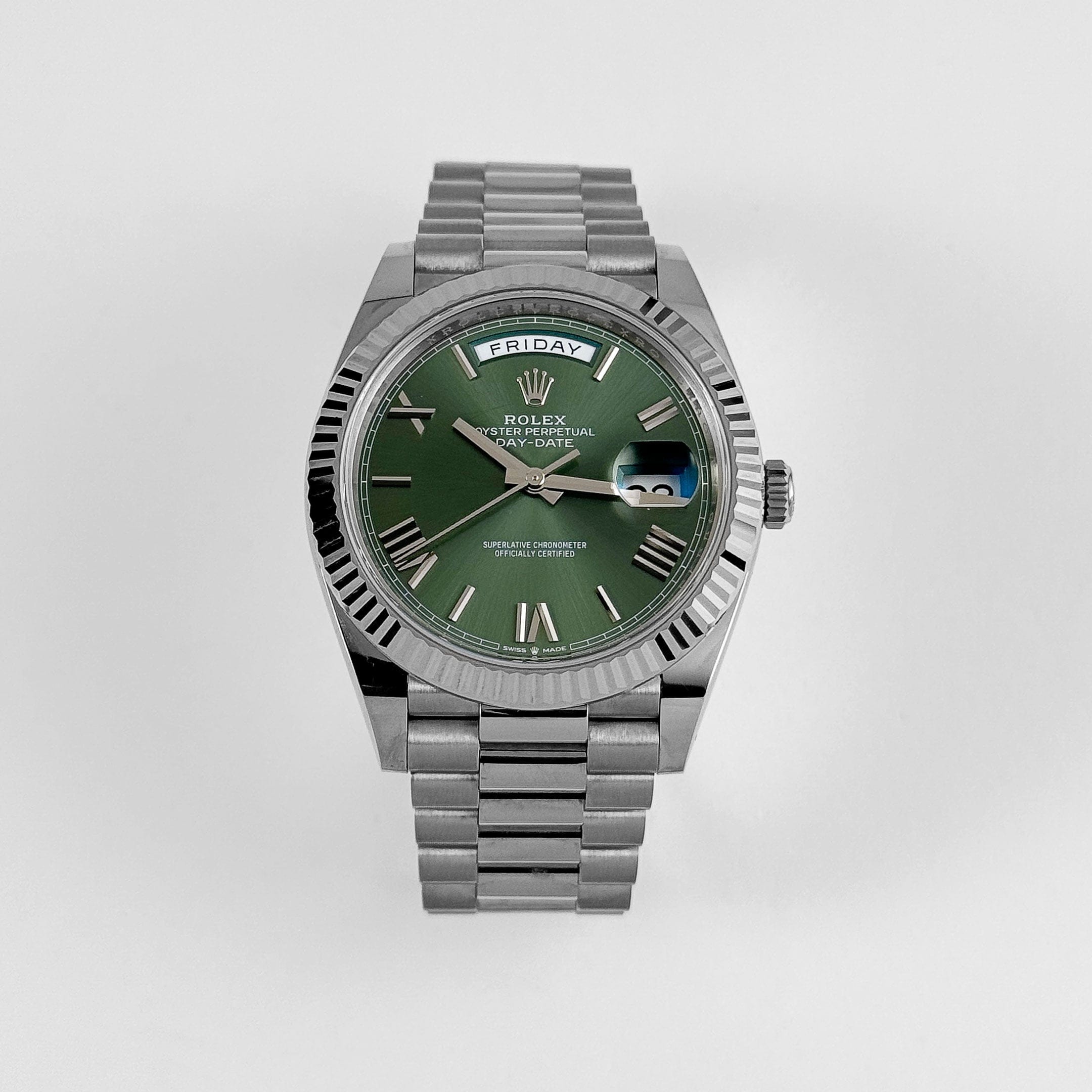 Rolex Day-Date 40 228239 White Gold Olive Dial (2022)