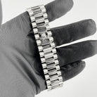 Rolex-Day Date 40 228239 White Gold Silver Stripe Motif Dial (2018)