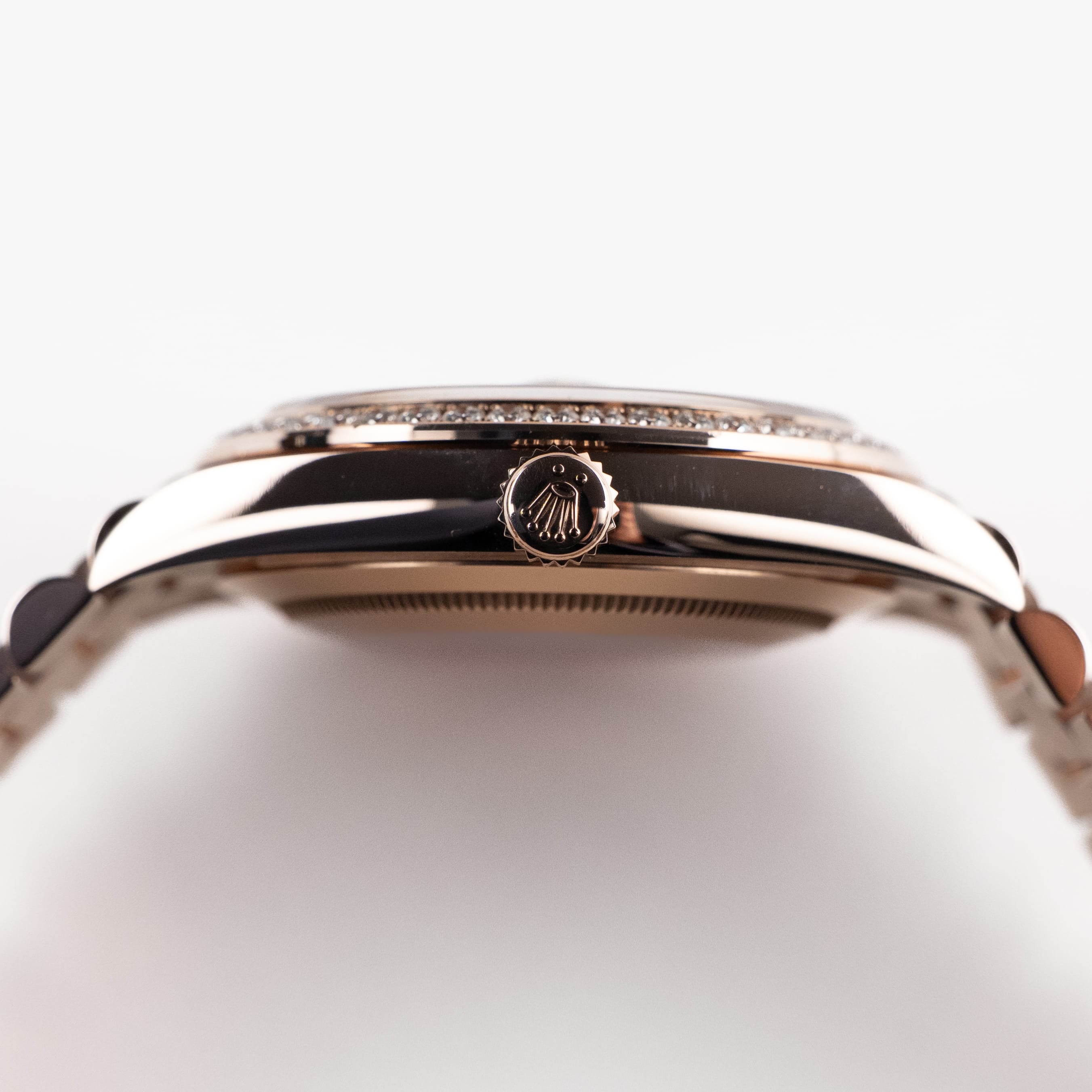 Rolex Day-Date 40 228345RBR Rose Gold Olive Green Roman Numerals Dial Diamond Bezel (2021)