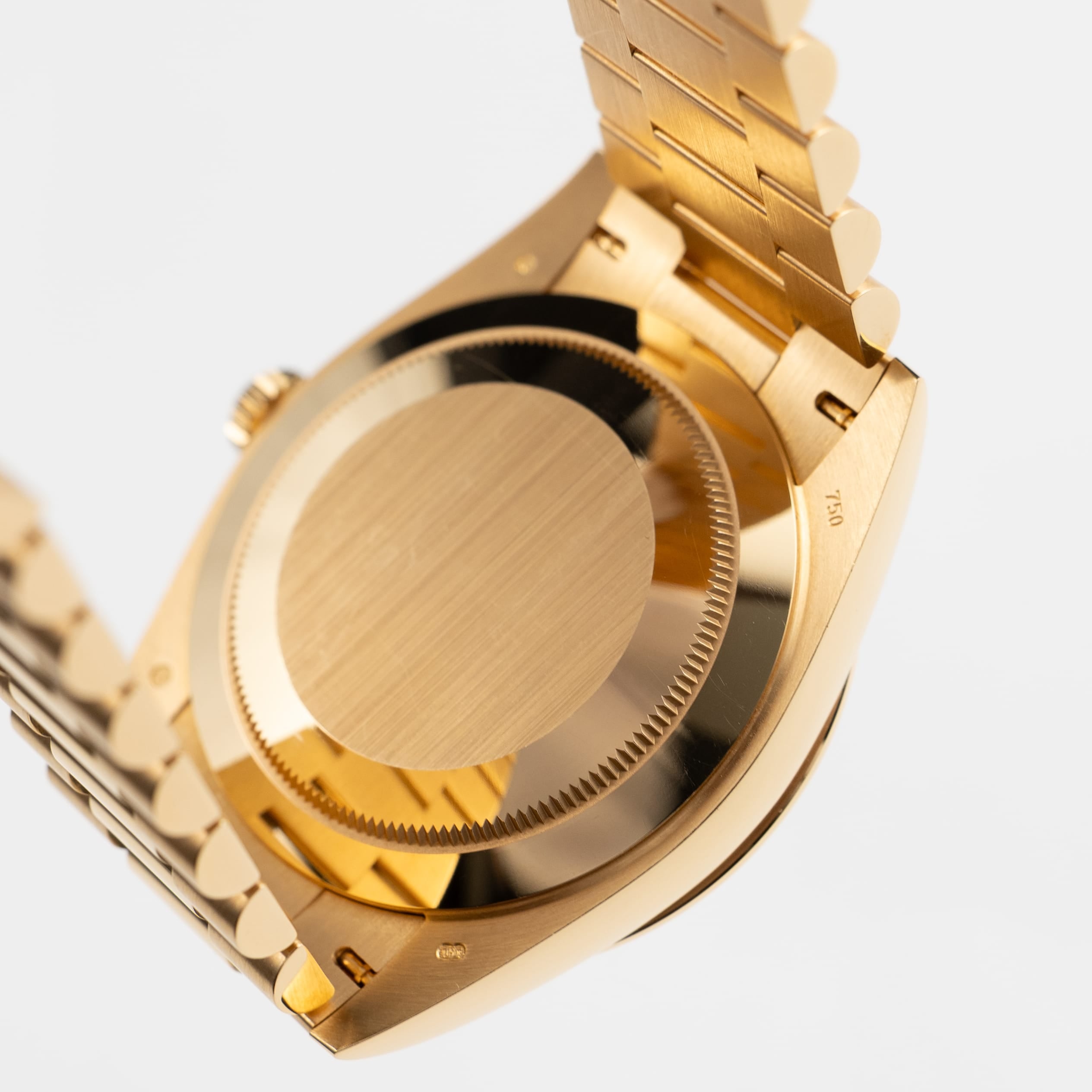 Rolex Day-Date 40 228348RBR Yellow Gold Champagne Diamond Baguette Dial Diamond Bezel (2021)