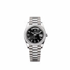 Rolex Day-Date 40 228349RBR White Gold Black Dial President Diamond Bezel (2026)