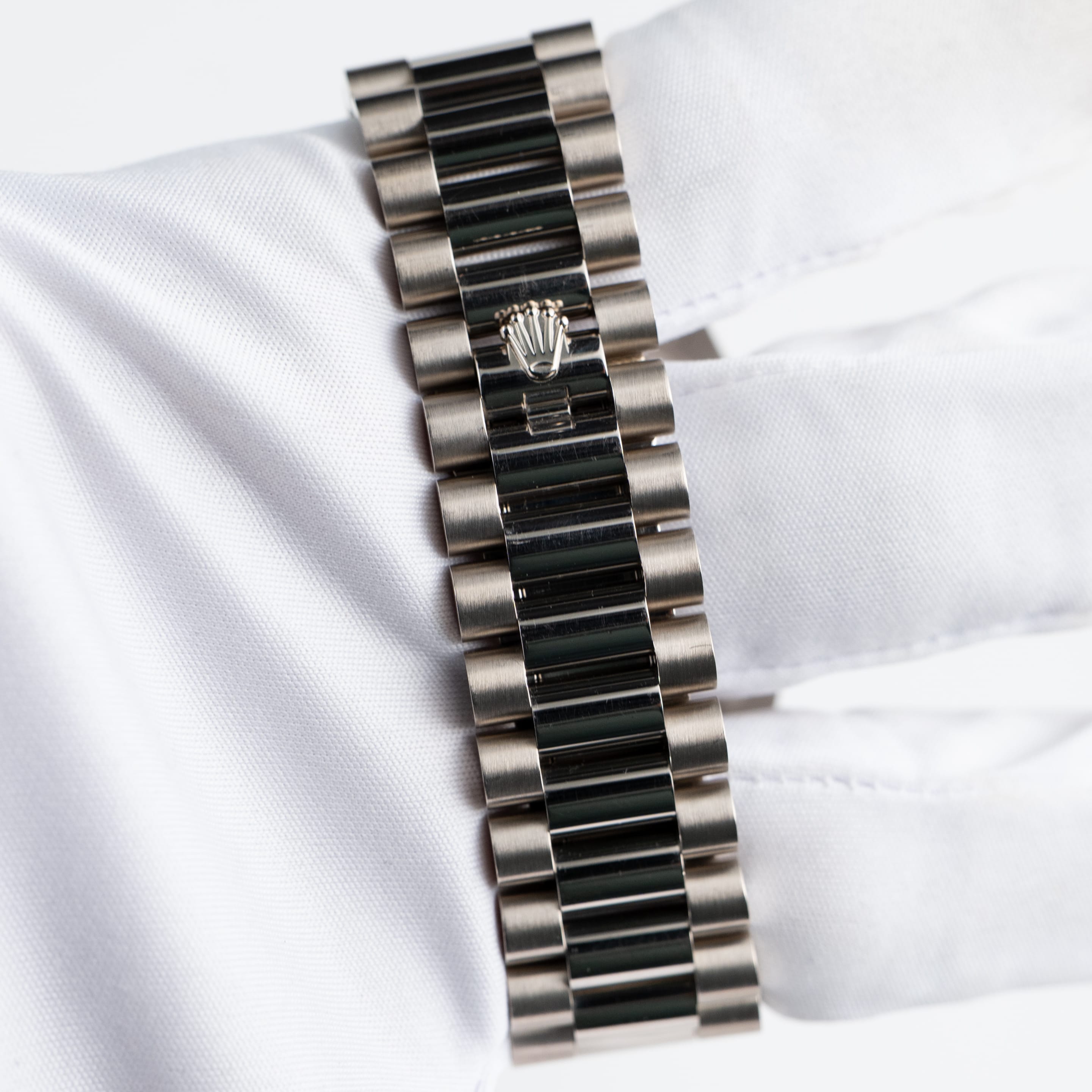 Rolex Day-Date 40 228349RBR White Gold Black Diamond Baguette Dial Diamond Bezel (2022)