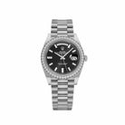 Rolex Day-Date 40 228349RBR White Gold Black Diamond Baguette Dial Diamond Bezel (2022)