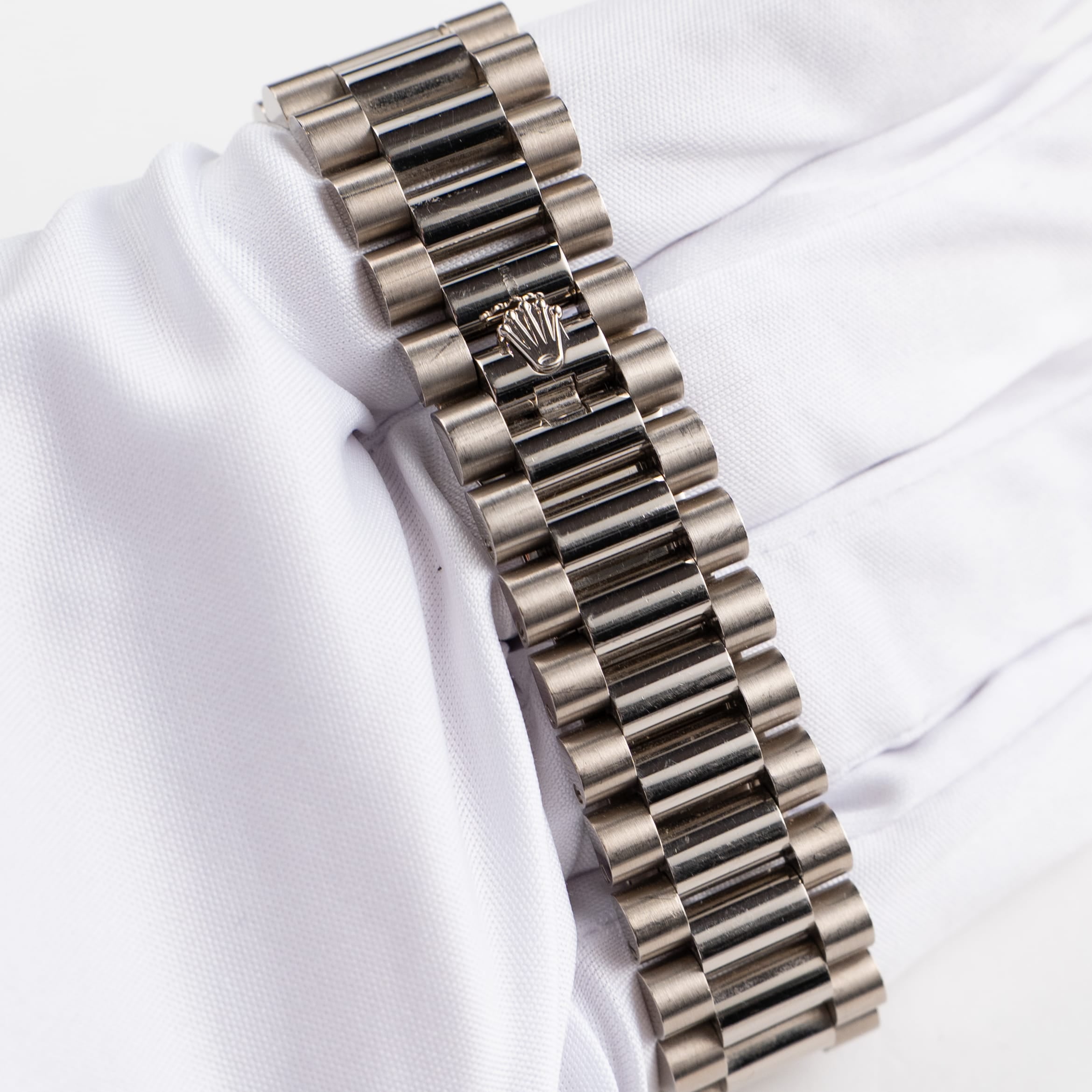 Rolex Day-Date 40 228349RBR White Gold Black Diamond Baguette Dial Diamond Bezel