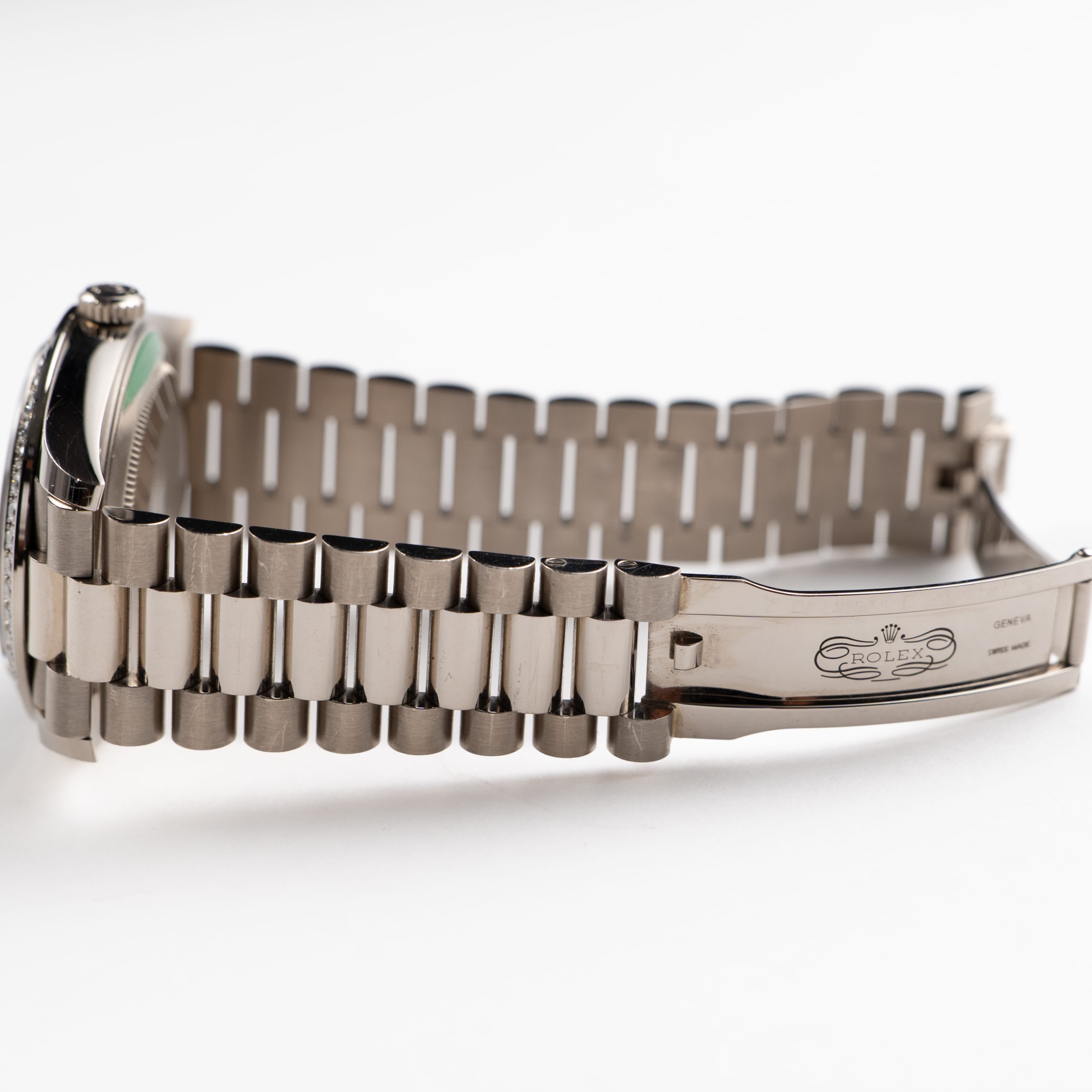 Rolex Day-Date 40 228349RBR White Gold Black Diamond Baguette Dial