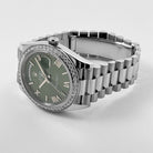 Rolex Day-Date 40 228349RBR White Gold Olive Green Dial Diamond Bezel (2021)