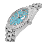 Rolex Day-Date 40 228396TBR Platinum Turquoise Stone Diamond Dial Diamond Bezel