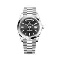 Thumbnail for Luxury Watch Rolex Day-Date 40 Platinum Black Diamond Dial 228206 Wrist Aficionado