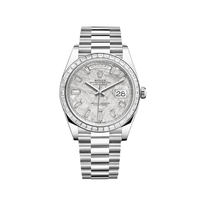 Thumbnail for Luxury Watch Rolex Day-Date 40 Platinum Diamond Bezel Meteorite Diamond Dial 228396TBR Wrist Aficionado