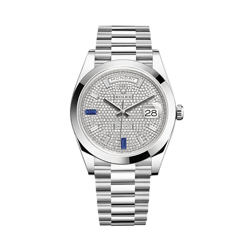 Rolex Day-Date 40 228206 Platinum Diamond-Paved Dial
