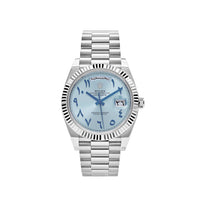 Thumbnail for Rolex Day-Date 40 Platinum Ice Blue Arabic Dial 228206 Wrist Aficionado