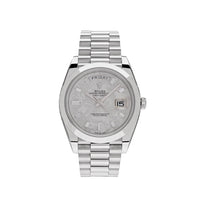 Thumbnail for Luxury Watch Rolex Day-Date 40 Platinum Meteorite Diamond Dial 228206 Wrist Aficionado