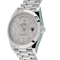 Thumbnail for Luxury Watch Rolex Day-Date 40 Platinum Meteorite Diamond Dial 228206 Wrist Aficionado