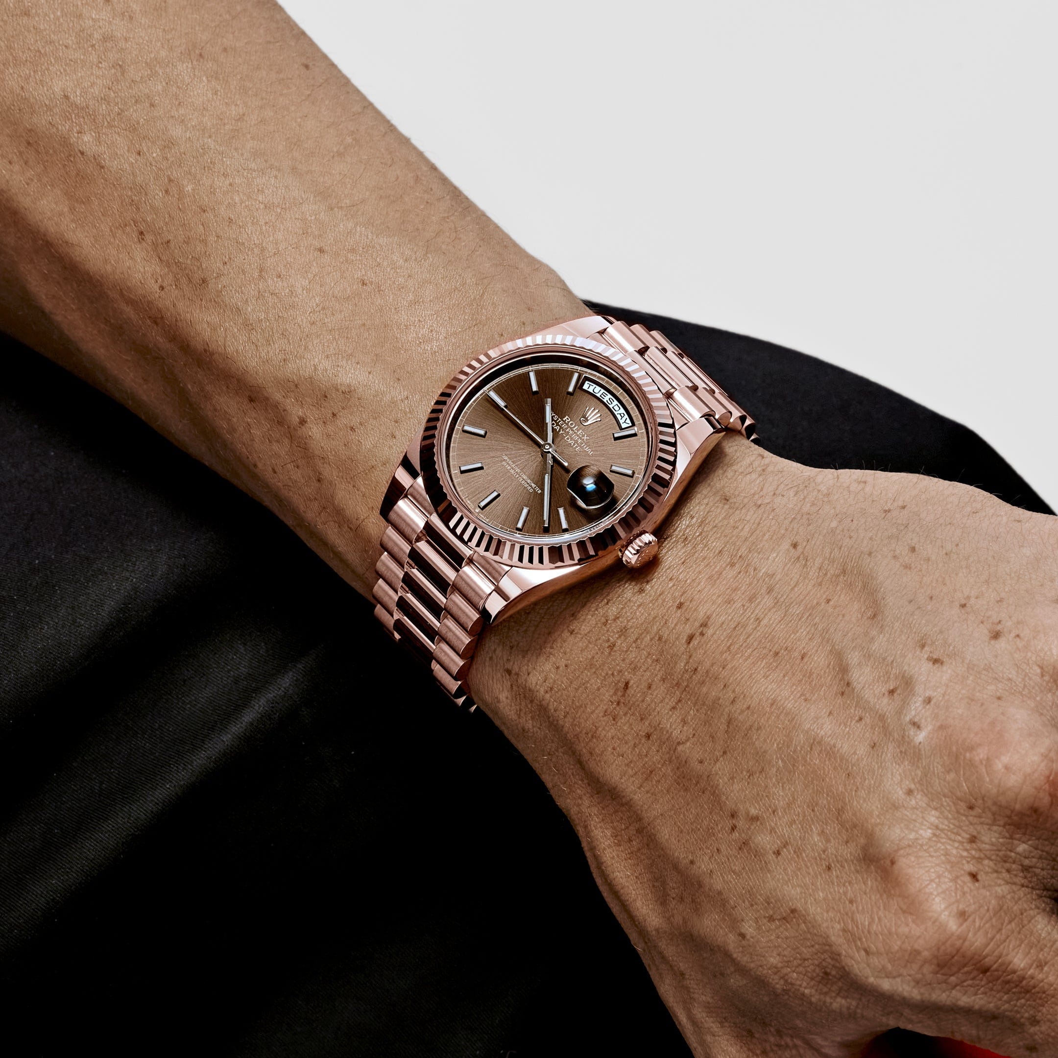 Rolex Day-Date 40 Reference 228235 Rose Gold Chocolate Dial (2024)