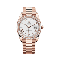 Thumbnail for Luxury Watch Rolex Day-Date 40 Rose Gold  Diamond Bezel White Dial 228345RBR Wrist Aficionado