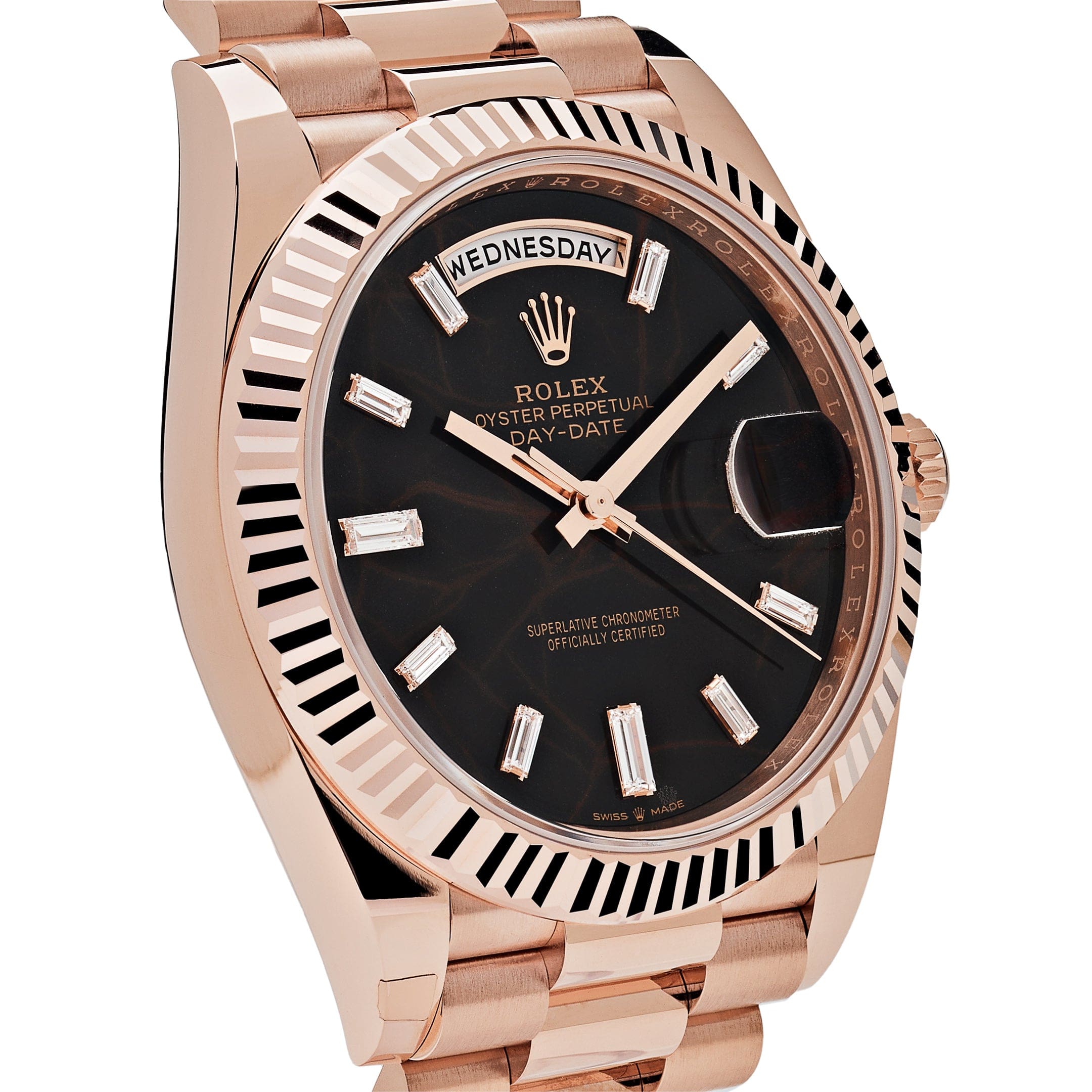 Rolex Day-Date 228345RBR Rose Gold Eisenkiesel Diamond Dial
