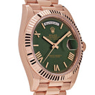 Luxury Watch Rolex Day-Date 40 Rose Gold Olive Green Dial 228235 (2023) Wrist Aficionado