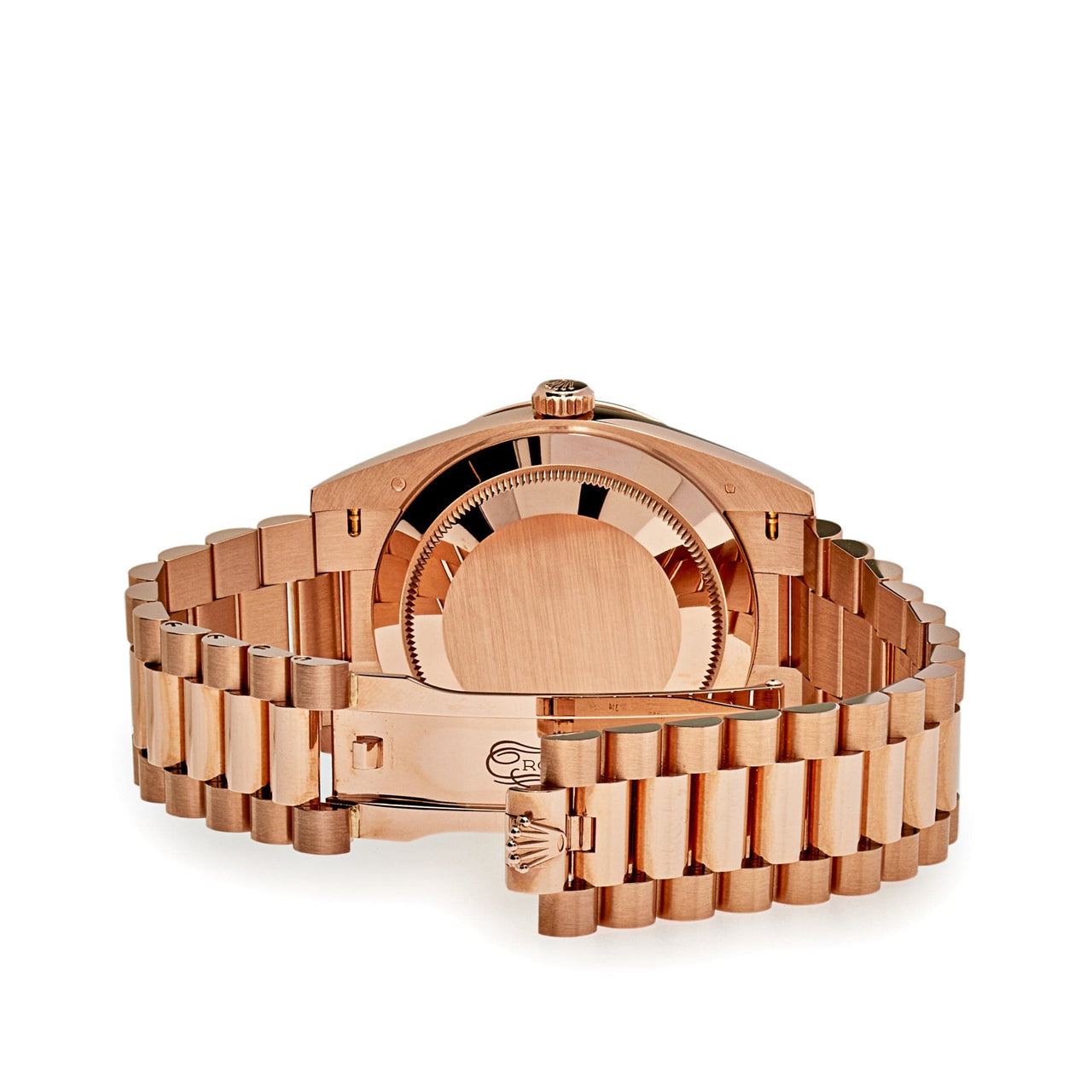 Luxury Watch Rolex Day-Date 40 Rose Gold Olive Green Dial Diamond Bezel 228345RBR Wrist Aficionado