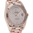 Luxury Watch Rolex Day-Date 40 Rose Gold Sundust Roman Dial 228235 Wrist Aficionado