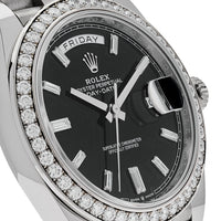 Thumbnail for Luxury Watch Rolex Day-Date 40 White Gold Black Diamond Dial & Bezel 228349RBR Wrist Aficionado