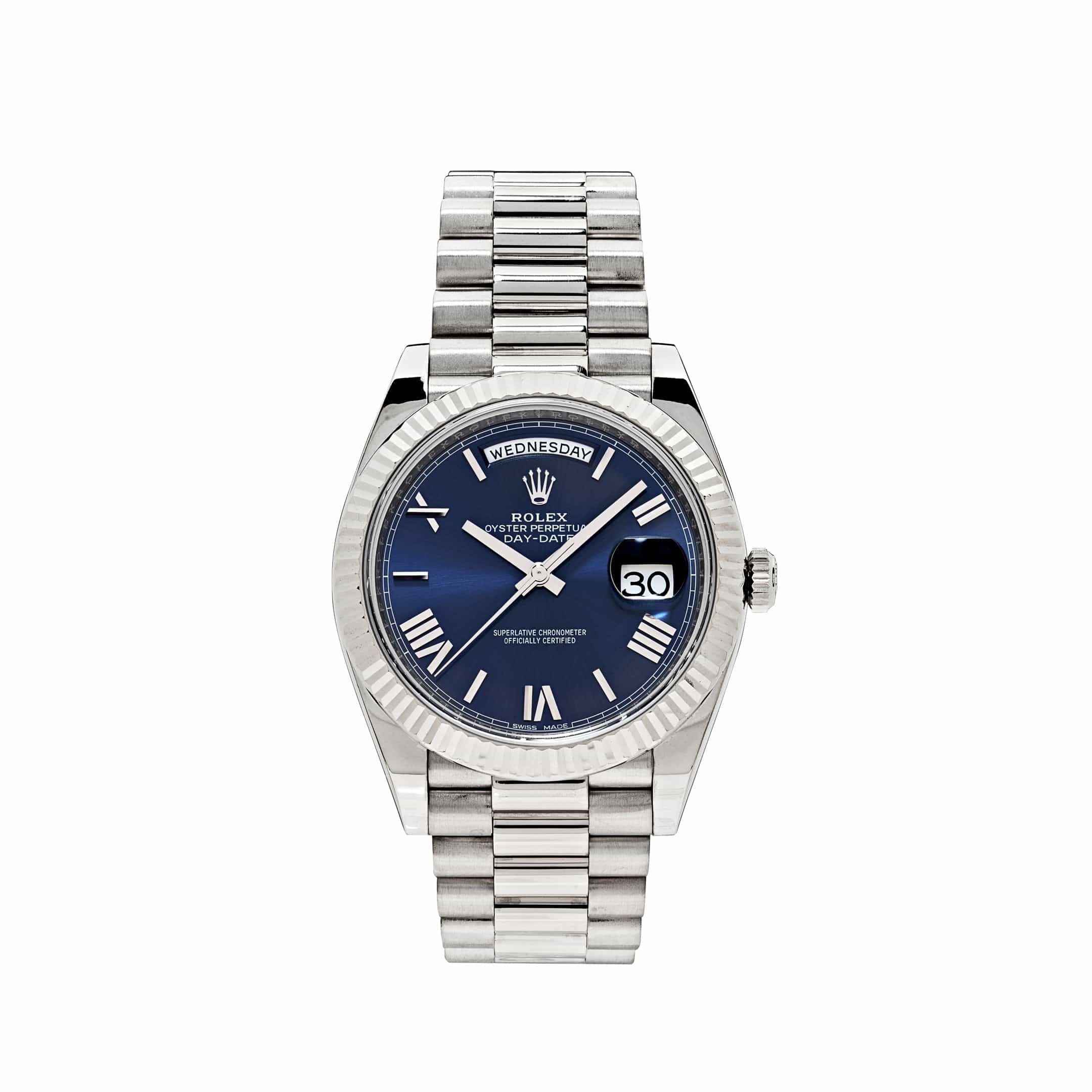 Rolex Day Date 228239 White Gold Blue Dial 2018