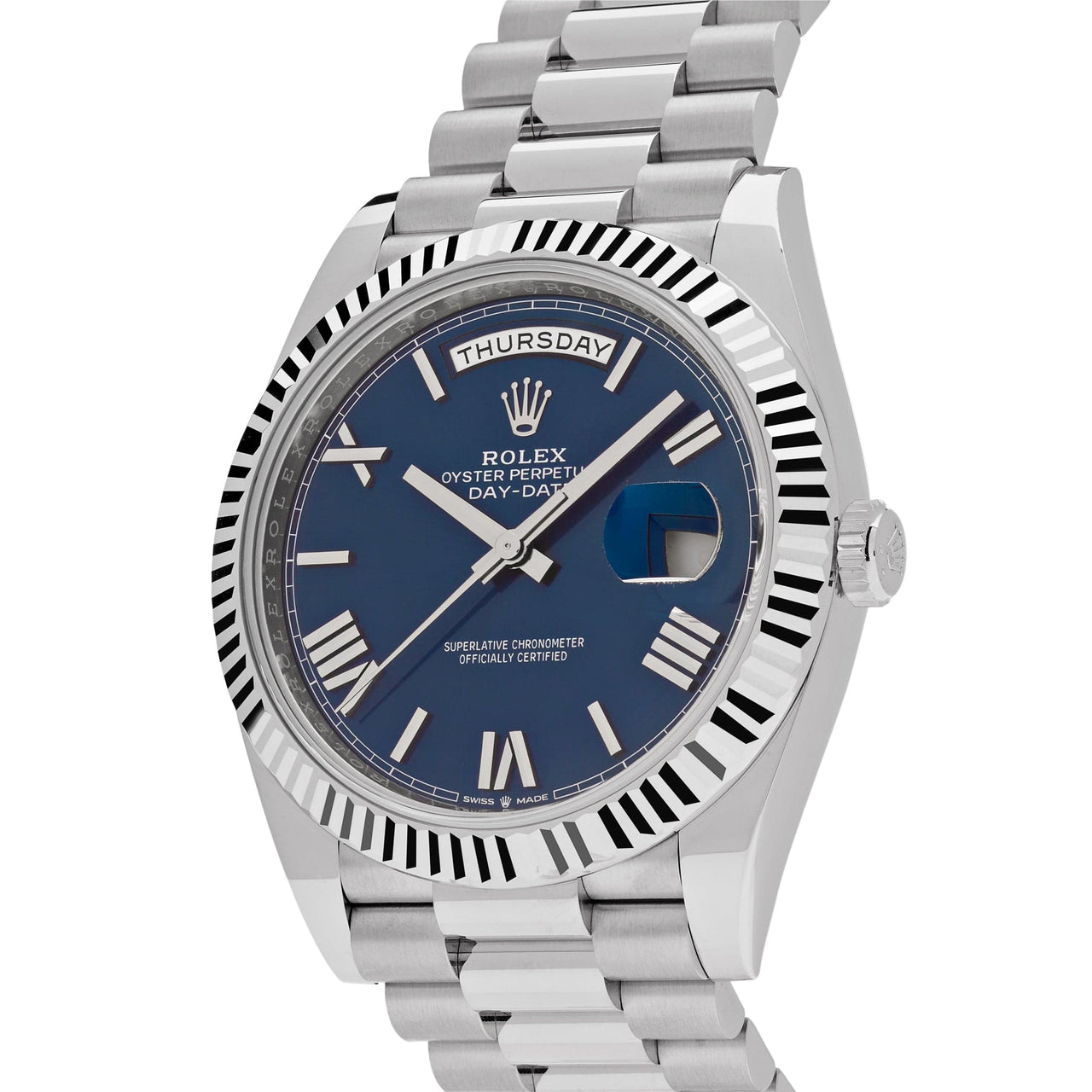 Rolex day on sale date blue face