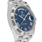 Luxury Watch Rolex Day-Date 40 White Gold Blue Dial 228239 (2022) Wrist Aficionado