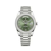 Thumbnail for Luxury Watch Rolex Day-Date 40 White Gold Diamond Bezel Olive Green Dial 228349RBR Wrist Aficionado