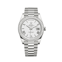 Thumbnail for Luxury Watch Rolex Day-Date 40 White Gold Diamond Bezel White Dial 228349RBR Wrist Aficionado