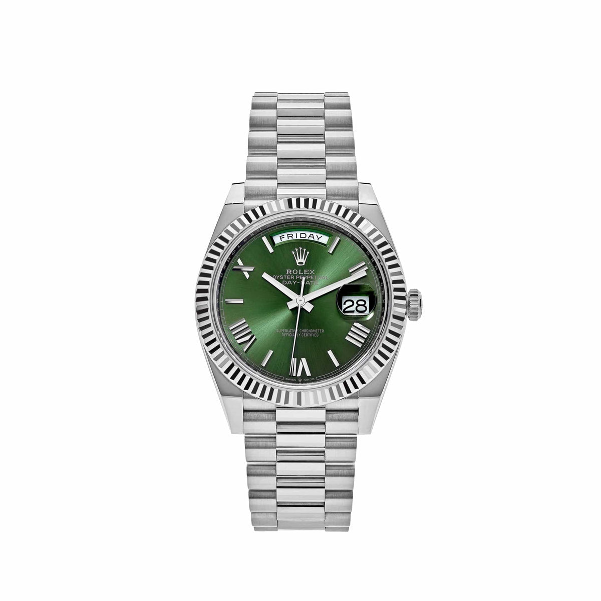 Rolex Day-Date 40 228239 White Gold Olive Dial (2025)