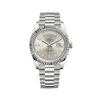 Thumbnail for Luxury Watch Rolex Day-Date 40 White Gold Silver Diamond Dial 228239 Wrist Aficionado